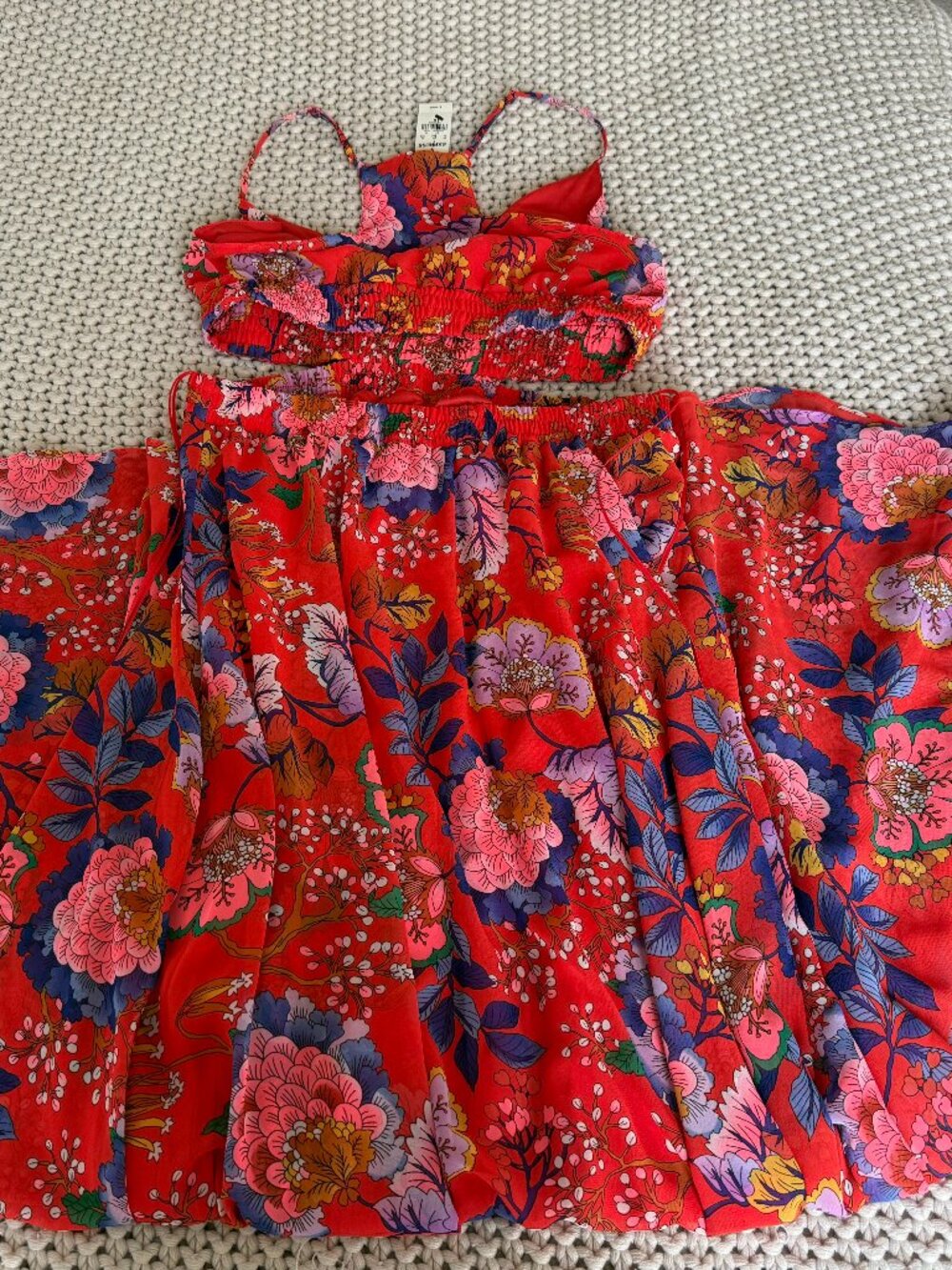 Express red floral cut out maxi dress - Picture 4 of 4